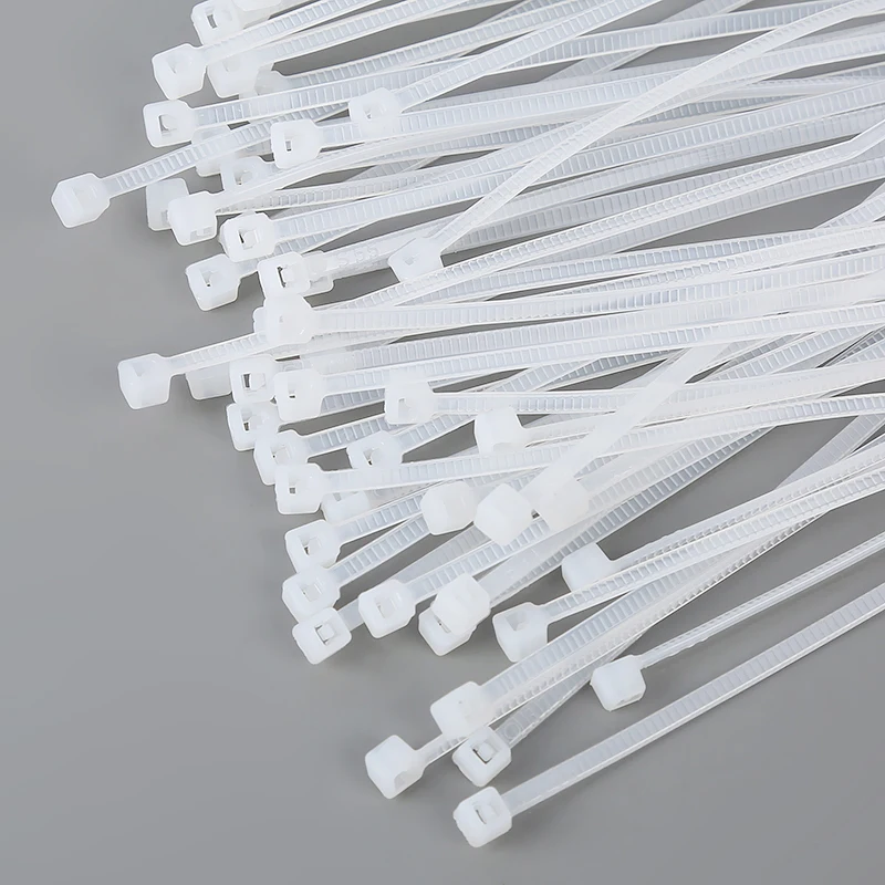 

100 pcs 200 mm insulating wire Self-locking Nylon Cable Ties 2 color Plastic Zip Cable Ties White Black Plastic Tie Wrap Zip Tap