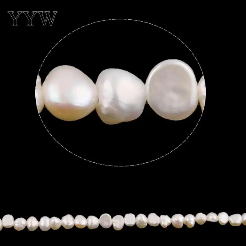 

4-5mm Cultured Baroque Freshwater Pearl Beads Natural White Chain Pearls Beads For DIY Bracelets Necklace Approx 15 Inch Strand