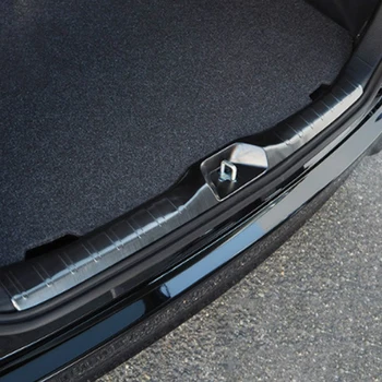 

For Toyota Voxy Noah 80 Series Black Stainless Steel Rear Trunk Bumper Protector Plate Cover Trim Door Sill Car styling