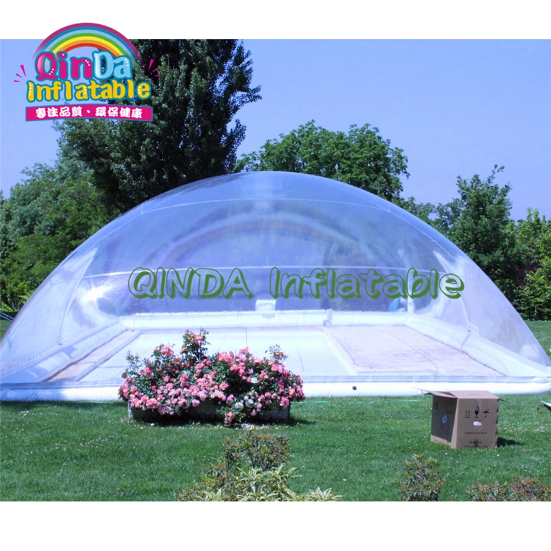 

Giant inflatable swimming pool cover tent,transparent inflatable bubble dome tent for pools