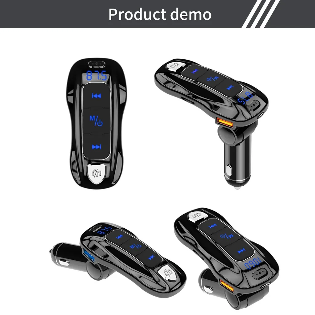 Bluetooth 5,0 FM передатчик автомобильный беспроводной радио адаптер MP3 плеер USB зарядное устройство Поддержка FM Полная частота точка передачи# BB