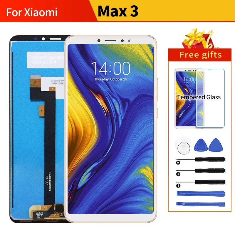 Для Xiaomi Mi Max 3 ЖК дисплей сенсорная панель экран с рамкой Max3 дигитайзер в сборе