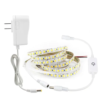 

Dimmable 5M 12V Touch dimming LED Strip light 4040 SMD Flexible light with 110V-220V Power Supply For Under Cabinet Wardrobe