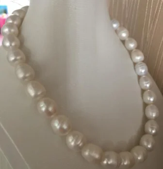 

elegant10-11mm south sea baroque white pearl necklace 18inch European style lady's Jewelry