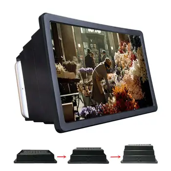 

Folding 3D Mobile Phone Screen Magnifier Amplifier Projector Display Enlarged Expander Stand Holder Screen For Loupe Smarephone