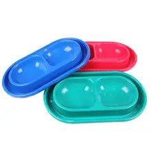 

Durable Puppy Dog Cat Food Water Dish No Slip Feeder Double Dispenser Bowl Pet Supplies Color Ramdon