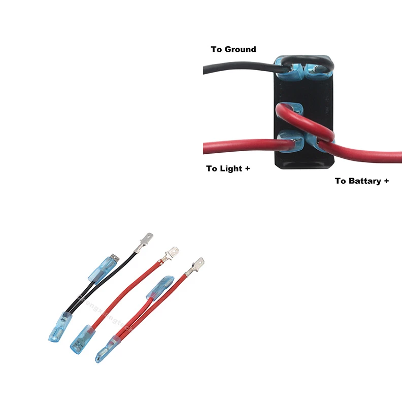 Automotive 5 Pin Rocker Switch Jumper Wires Set with Male and Female