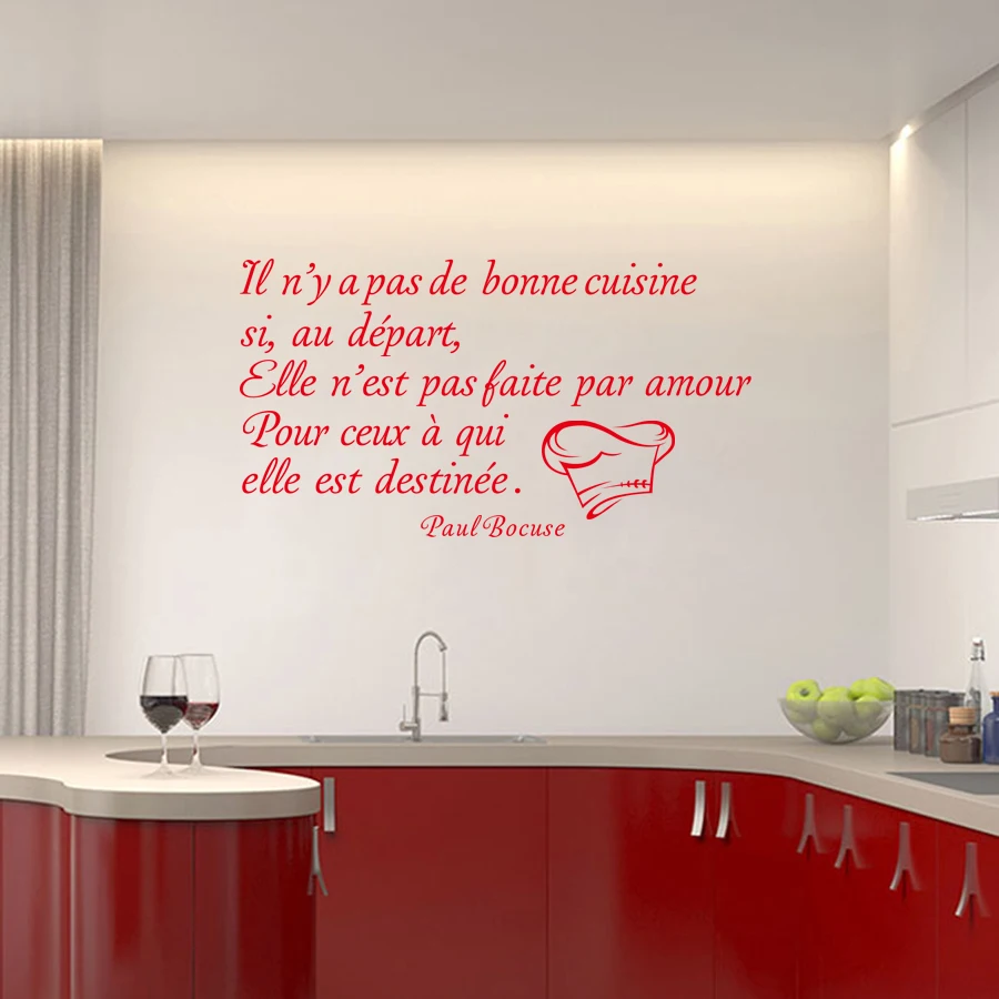 Sticker mural cuisine  Stickers muraux cuisine, Citations de