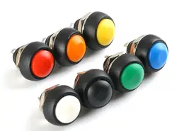 2pin mini switch 12mm 1a interruptor impermeável pbs33b 12v momentâneo botão interruptor reset não travamento pbs 33b