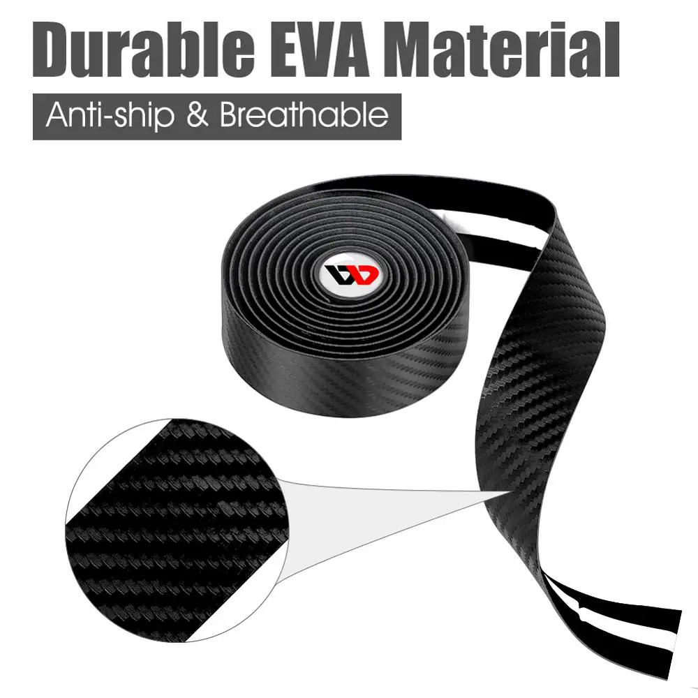 Bike Handlebar Tape Bicycle Accessories Bike Handlebar Plugs WEST BIKING Bike Handlebar Tape EVA PU Road Bicycle Handlebar Tape Anti-slip Shock Absorption Cycling Wrap End Plug Accessories