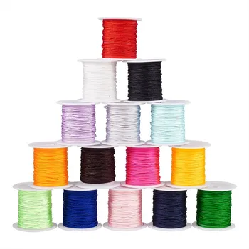 

15rolls/set Nylon Thread Cords DIY Braided Jewelry Making Cords Mixed Colors
