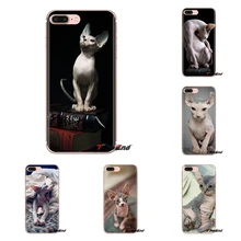 Caso Concha de Silicone Para Xiao mi Vermelho 4 4 3 3S Pro 3 mi mi mi mi mi 4i 4C 5S 5 mi mi mi Max Nota 2 3 4 Mais Amigável sphynx gato gatinho Cartaz(China)