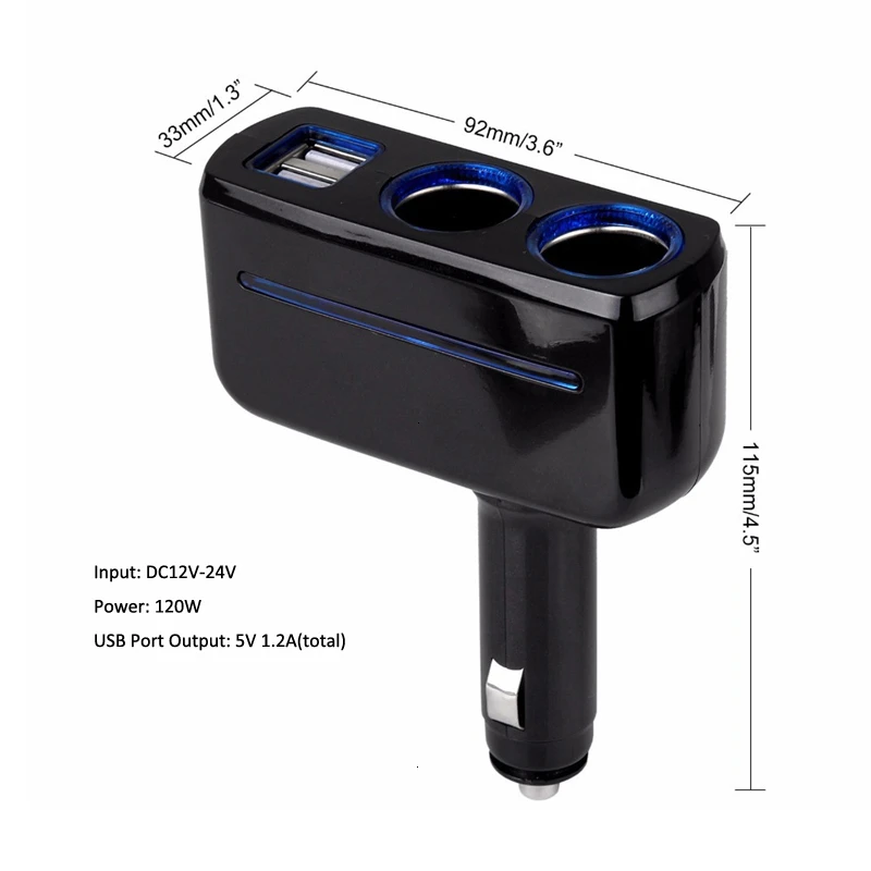 Hands Free беспроводной Bluetooth fm-передатчик модулятор комплект Автомобильный MP3-плеер Двойной Автомобильный USB зарядное устройство быстрый радио адаптер - Формат цифровых медиаданных: 1Pcs Splitter