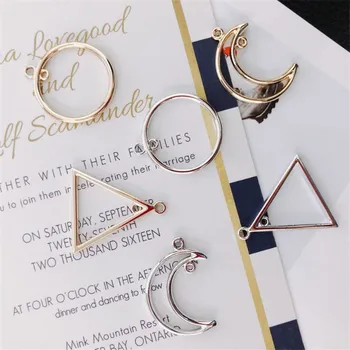 

10pcs/lot Gold-Plated Silver Geometric shape Tag Connectors for Earring Pendant Earring Accessories diy Handmade jewelry making