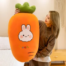 Cenoura brinquedo de pelúcia boneca macio para baixo algodão travesseiro cintura vegetal nap travesseiro dia da menina presente das crianças brinquedo de pelúcia
