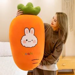 Cenoura brinquedo de pelúcia boneca macio para baixo algodão travesseiro cintura vegetal nap travesseiro dia da menina presente das crianças brinquedo de pelúcia