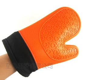 

200 pcs/lot colorful Easy Wash Heat Resistant Silicone Glove Cooking Baking BBQ Oven Pot Holder Mitt Kitchen Tools