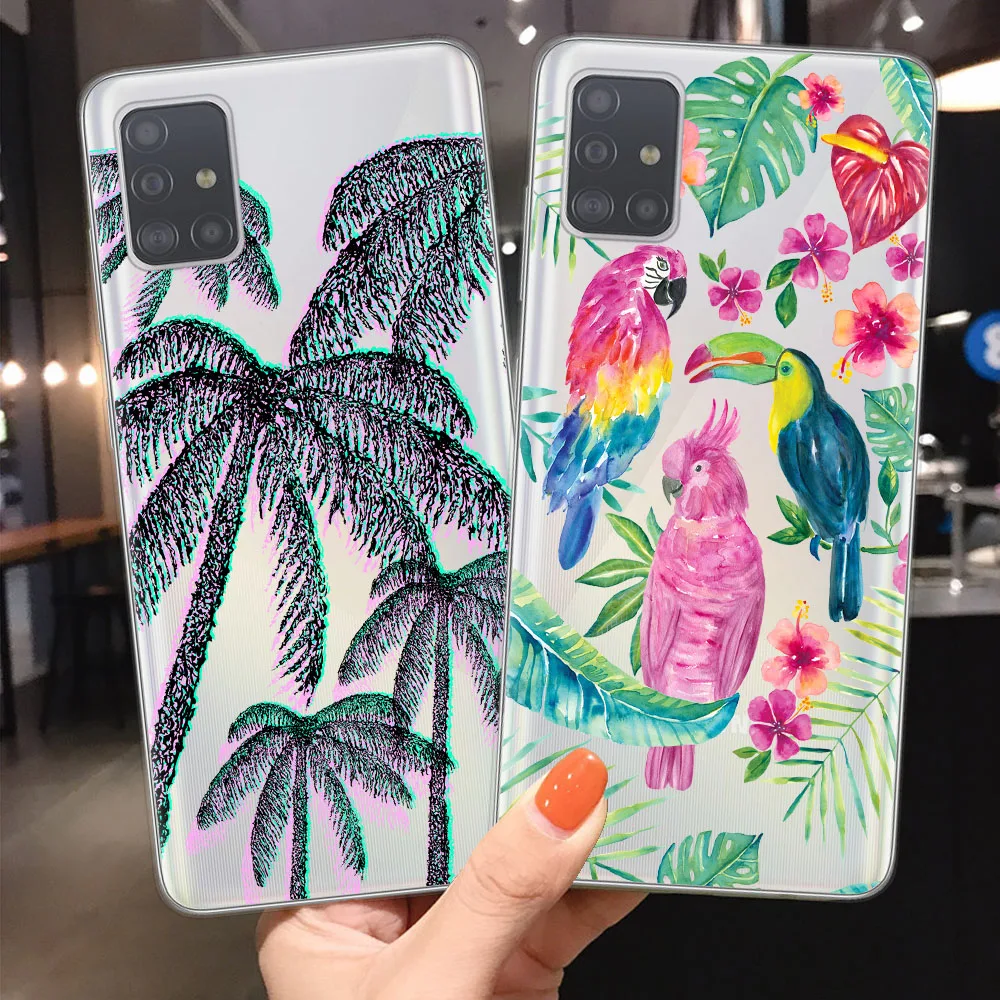 В винтажном стиле с рисунком цветов и листьев телефонные чехлы для Samsung A10 A20 A30 A40