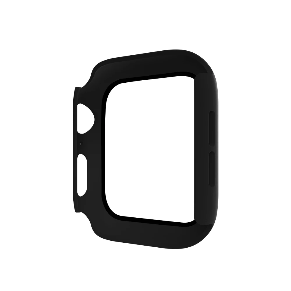 Чехол для ПК+ чехол из закаленного стекла для Apple Watch 5 4 3 2 1 40 мм 44 мм 360 чехол Полный Чехол для Iwatch 38 мм 42 мм аксессуары для ремешка