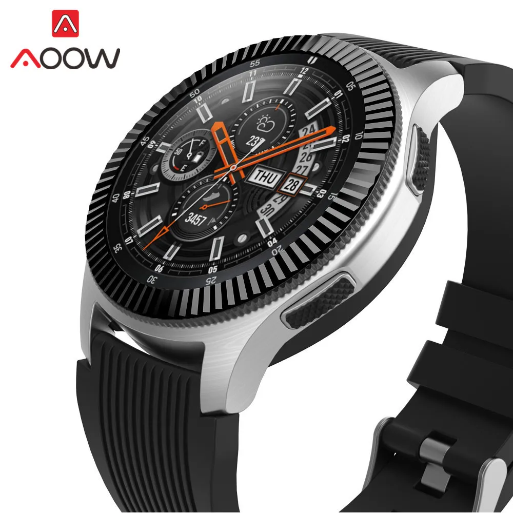 Ободок для часов для samsung gear S3 Frontier Galaxy Watch 42 мм 46 мм клейкая Защитная крышка кольцо из нержавеющей стали