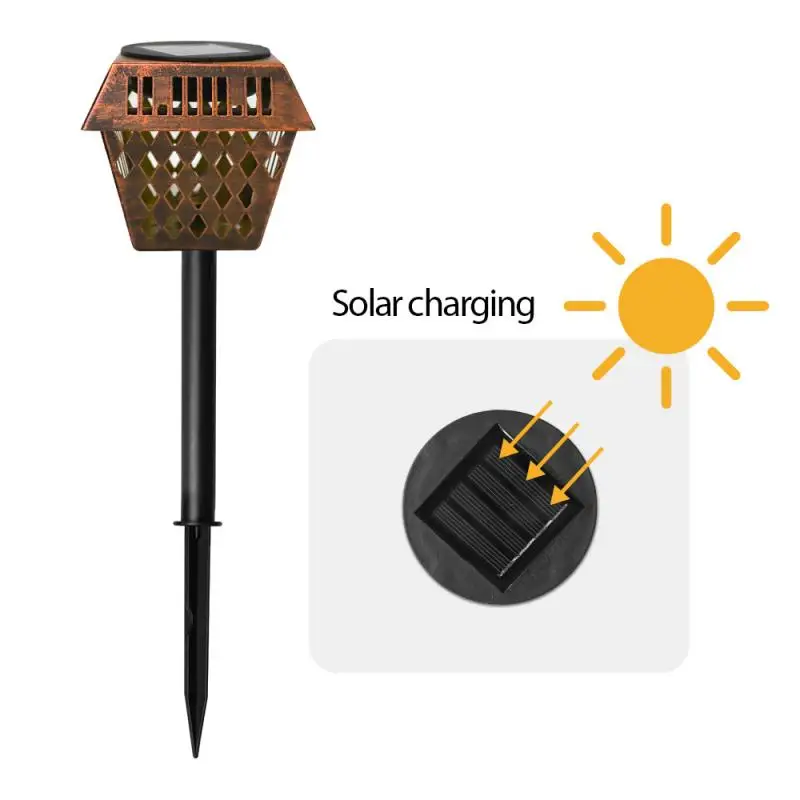 Arte do Ferro Decorativo à Prova de Chuva Iluminação ao ar Luz do Gramado Jardim Paisagem Solar Oco Plug Livre Acessórios Luz Led 17 Cheap Luminárias gramado