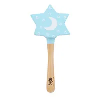 Light BLue Star 1 шт. интеллект Захватывающие игры ручной Колокольчик деревянная погремушка детская погремушка игрушка забавные развивающие мобильные игрушки подарки на день рождения для детей - Цвет: Light BLue Star