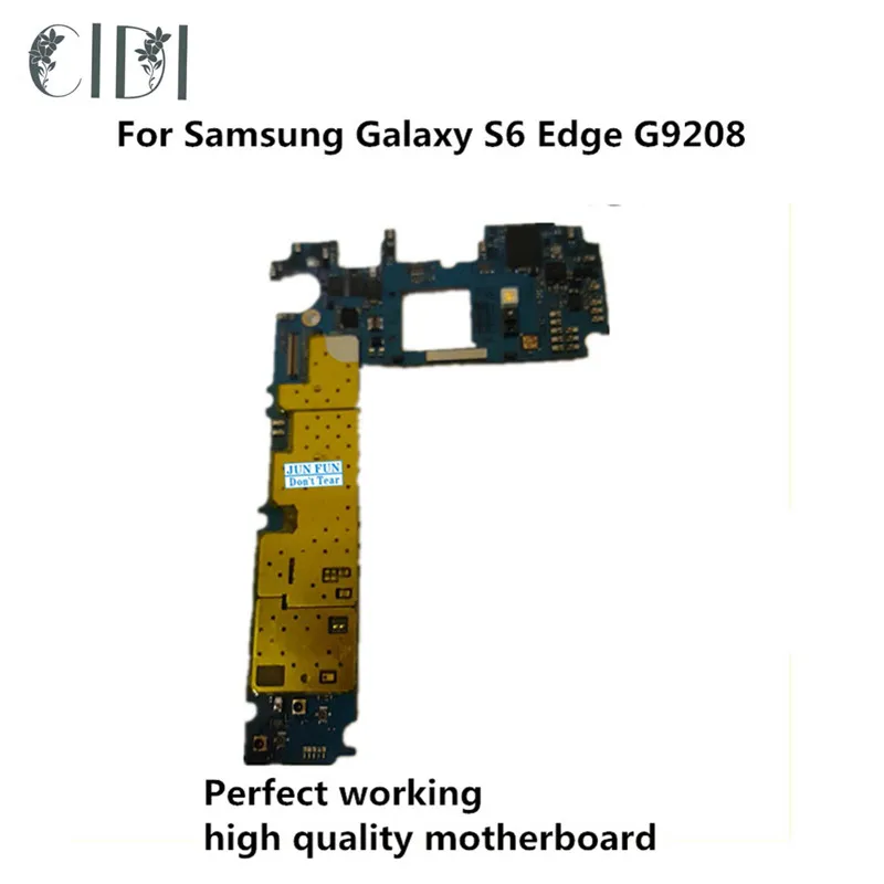 

CIDI Used Original Motherboard For Samsung Galaxy S6 Edge G9208 Unlocked Mainboard Logic Board Tested Plate