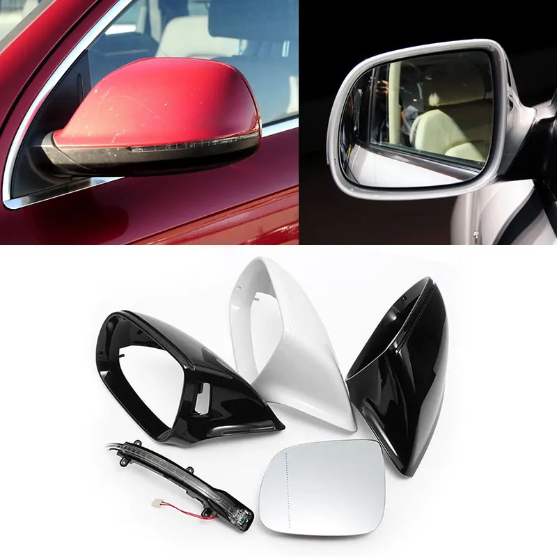 

Car Exterior Rearview Mirror Turn Signal Light Glass Wing Door Side Mirror Cover Cap Lid For Audi Q5 2009-2017 Q7 2010-2015