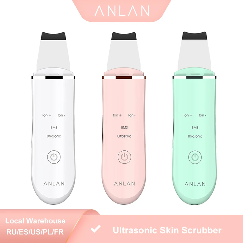 Permalink to ANLAN Ultrasonic Skin Scrubber Deep Face Cleaning Machine Peeling Shovel Facial Pore Cleaner Face Skin Scrubber Lift Machine