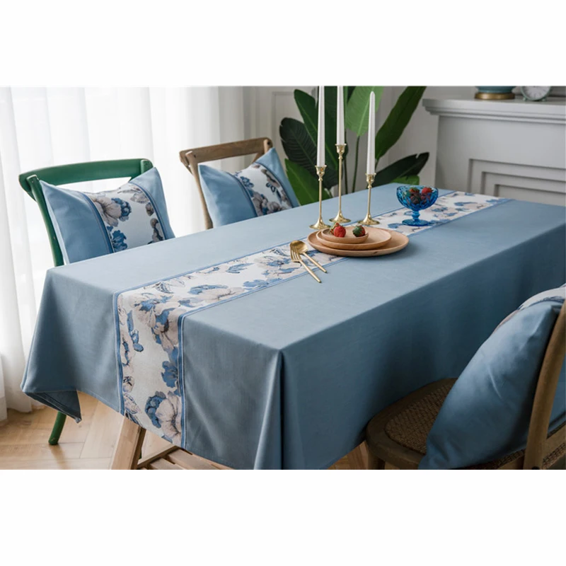 

Lanke table cloth rectangular Waterproof Oilproof With Tassel , Dining Tablecloth for Home Christmas Birthday Party