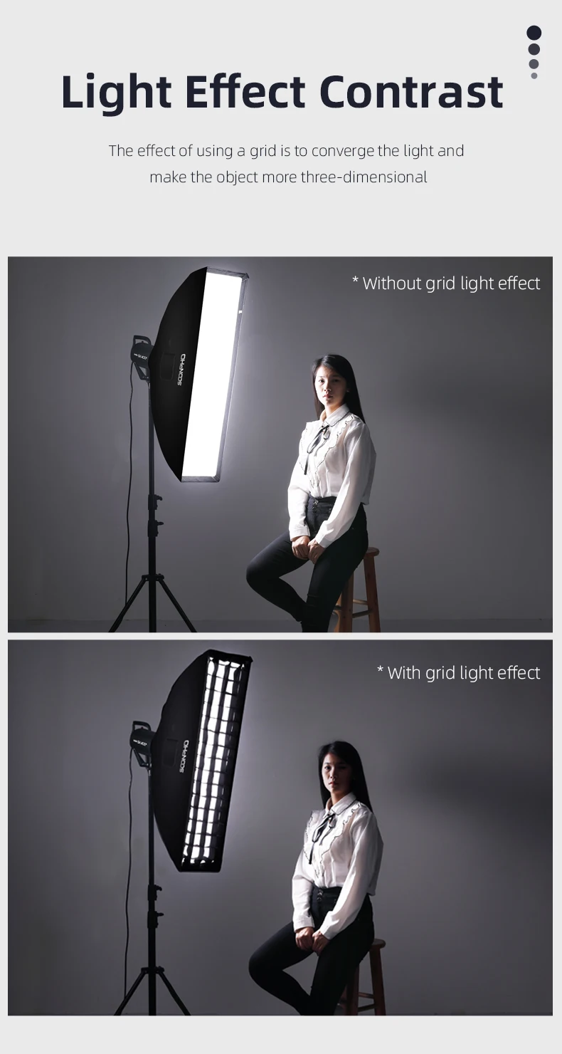 22x90CM Softbox Bowens Mount With Honeycomb Grid Soft Box Photography Accessorie