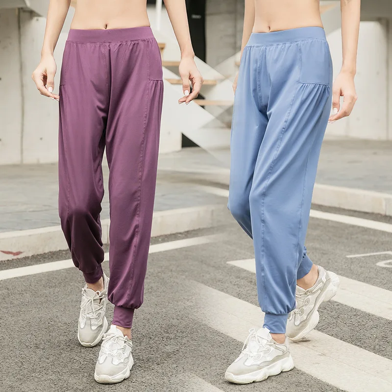 

2020 Spring And Summer New Style Students Casual Sports Pants Women's Loose-Fit Drawstring Top Harem Pants Yoga Running Pants