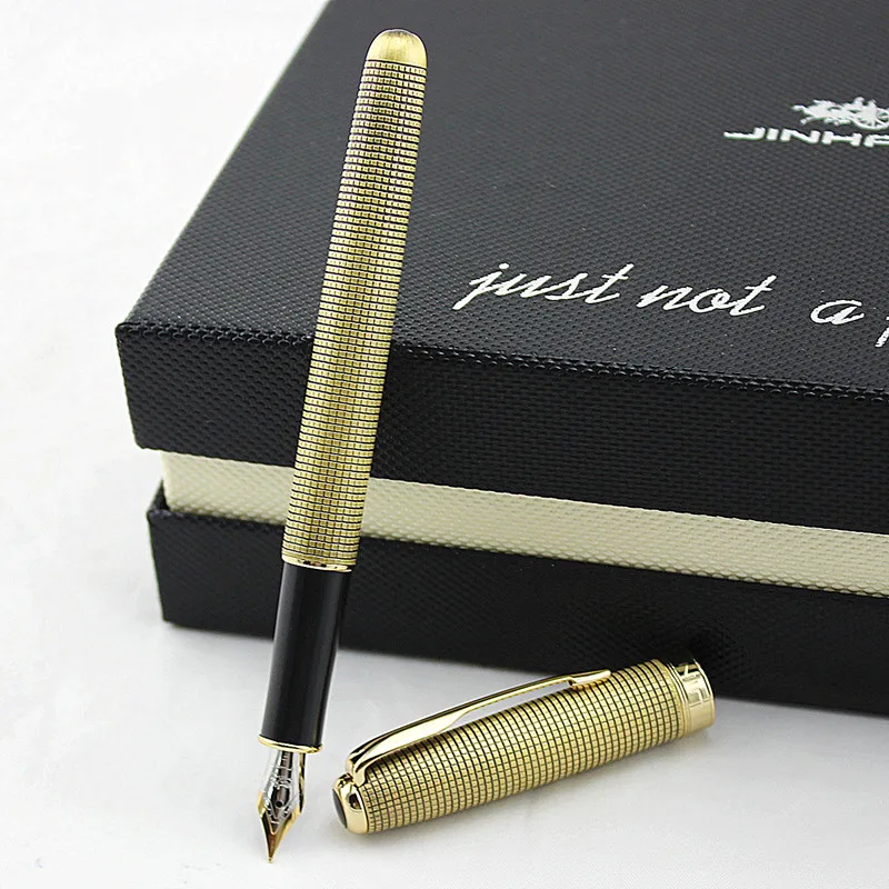 Jinhao 601 металлическая авторучка для каллиграфии, деловая Подарочная канцелярская чернильная ручка