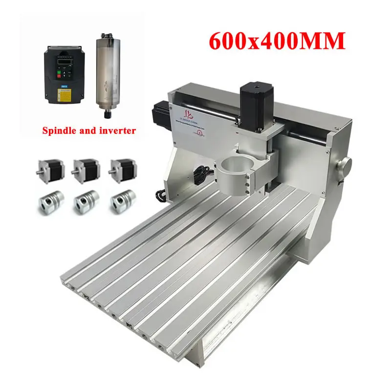 

DIY mini cnc frame 6040 metal cnc router engraving milling machine frame kit ball screw 800w 1.5kw 2.2kw spindle motor inverter