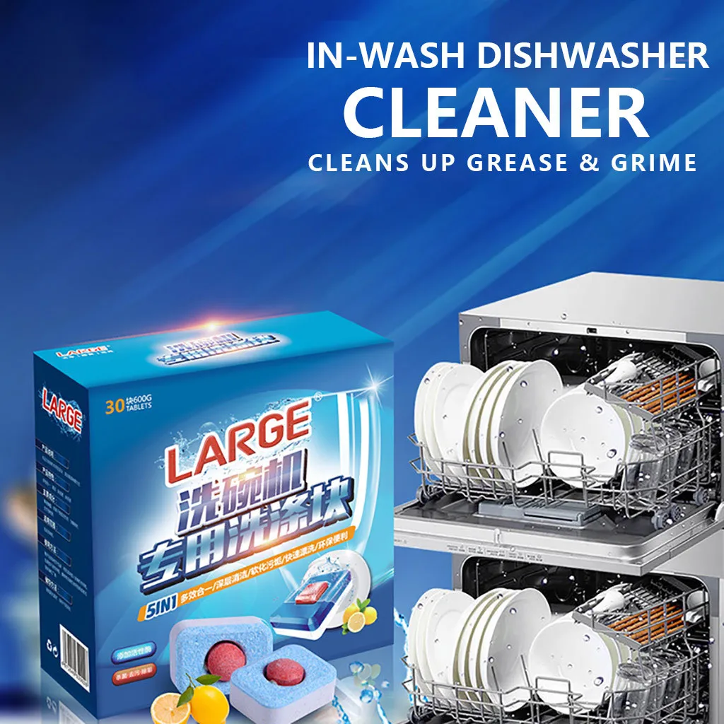 Dishwasher Detergent Powerball Dishwashing Tablets Dish Tabs Fresh Scent Cleaning Supplies Dishwasher dishwashing NEW