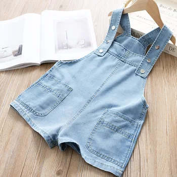 

2020 Summer Boys and Girls All-match Casual Denim Overall Shoulder Strap Shorts Wholesale