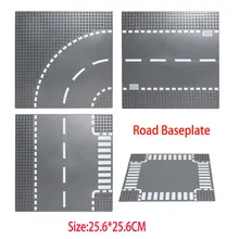 Городская дорога Baseplate улица DIY строительные блоки Базовая пластина для конструктора совместима с основным бренком городской стол 7280 7281 для детей Подарки