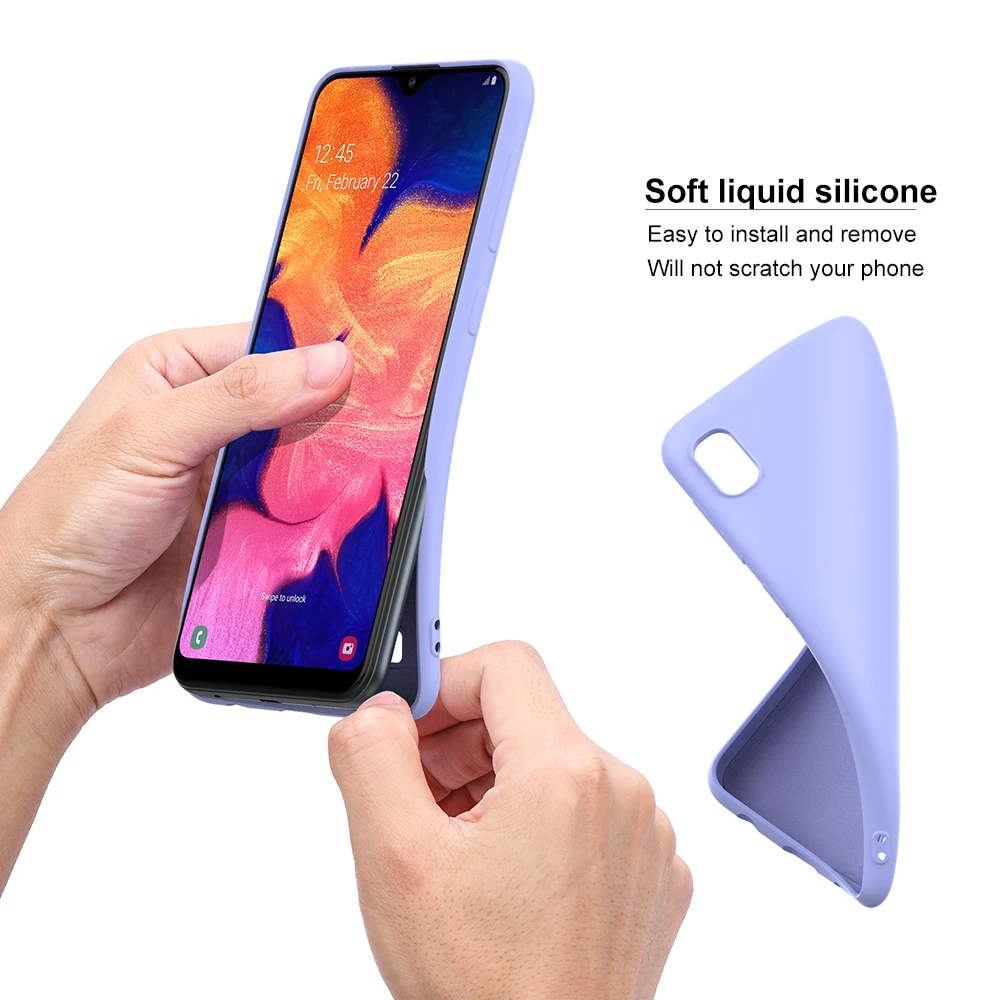 Жидкий силиконовый чехол для samsung Galaxy A10 гелевая Резина полная защита тела противоударный чехол для Galaxy A10