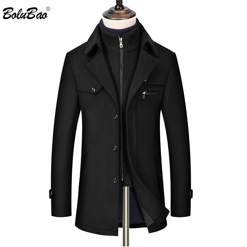BOLUBAO Brand Wool Blend Coats Men Winter New Men's High Quality Thick Casual Wool Coat Fashion Wild Wool Overcoat Male BOLUBAO Brand Wool Blend Coats Men Winter New Men's High Quality Thick Casual Wool Coat Fashion Wild Wool Overcoat Male