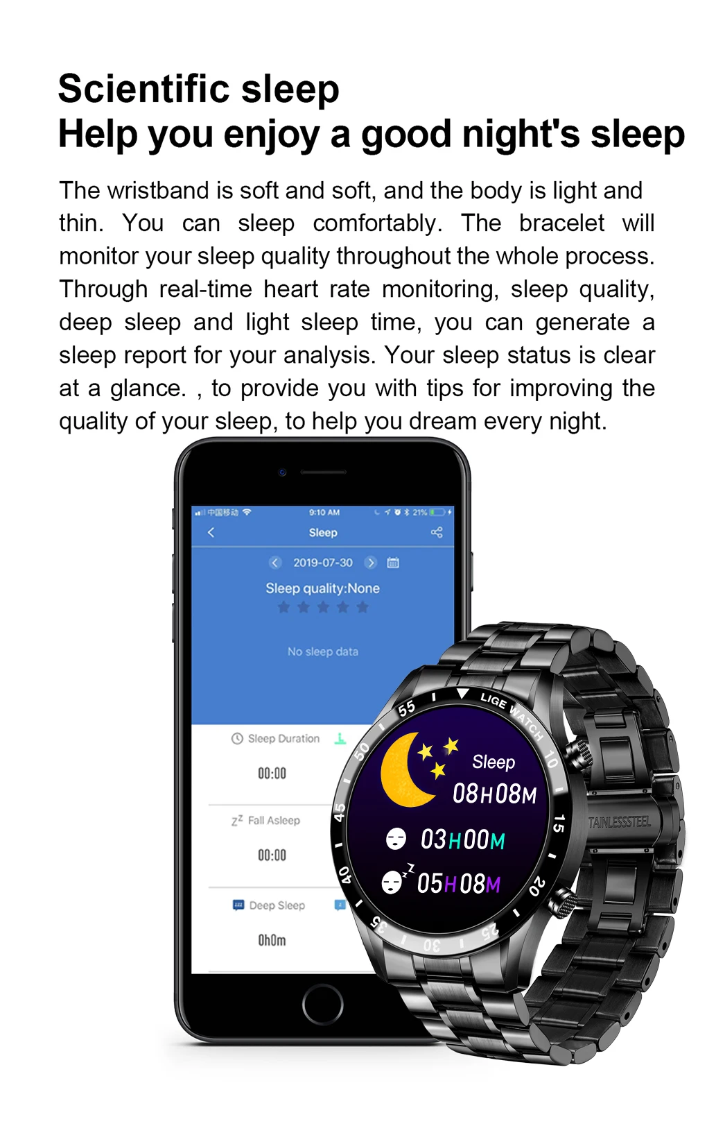 LIGE 2021 New Business Smart Watch Bluetooth Call Smartwatch Men Women Waterproof Sport Fitness Bracelet Watch For IOS Android - ANKUX Tech Co., Ltd