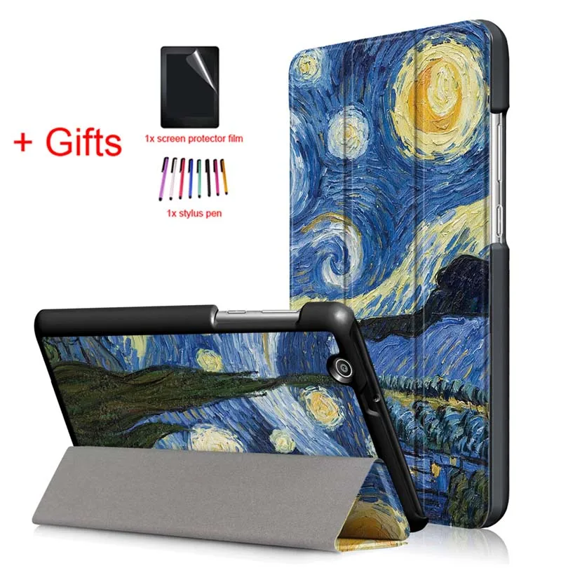 Магнитный Ультратонкий чехол для huawei MediaPad T3 7,0 3G BG2-U01 " планшет из искусственной кожи, защитный чехол-подставка+ пленка+ ручка - Цвет: XK