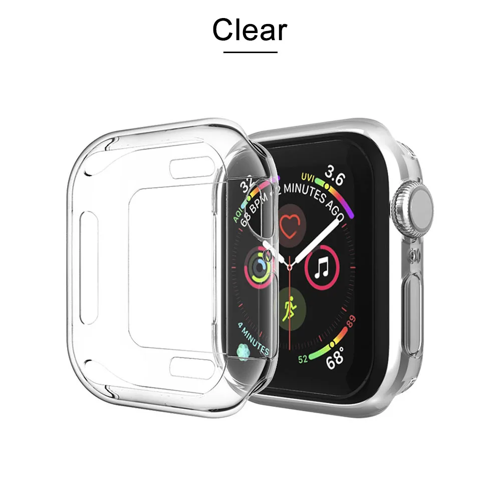 CACKOIE Soft Transparent TPU Screen Protector for Apple Watch42MM 38MM Case 5 4 3 2 1 4