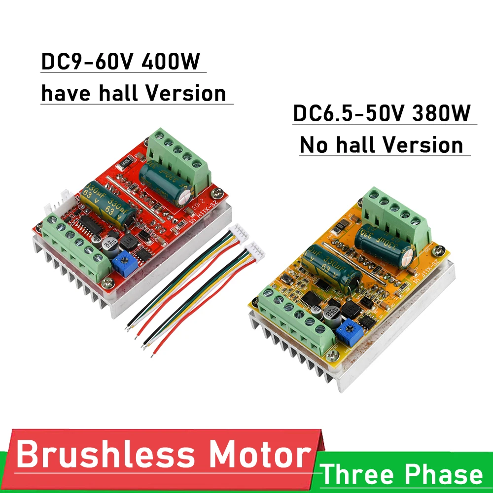 380W/400W BLDC 3 Phase PWM DC Hall Motor Control Brushless Driver  Controller 