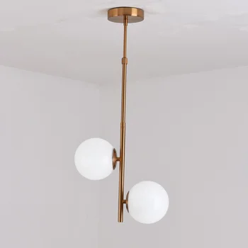 

Vintage Chandelier Nordic Led Light Fixtures White Glass Design Lamp Shade Modern Living Room Kitchen Stair Decor Home Lighting