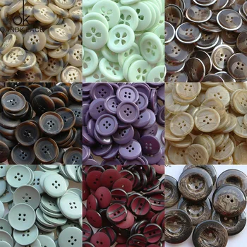 

10PCS 4 Hole Plastic Resin Round Buttons Black White Button Fit Sewing Scrapbooking DIY