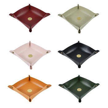 

6 Color Creative Foldable Storage Cointainer Desktop Cosmetics Box Table Games PU Drawer Holder Sundries Container