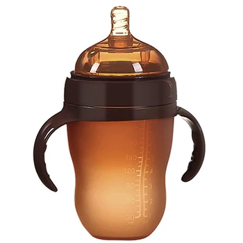 

Baby Silicone Bottle Milk Bottle Anti Colic Air Vent Wide Neck Natural Nursing Feeding Bottle For Newborn Baby BPA Free 250ml