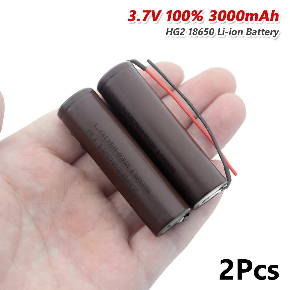 Литий ионный аккумулятор 20A HG2 18650 2/4 шт. новый высокосливный литий 3 7 В 3000 мА · ч