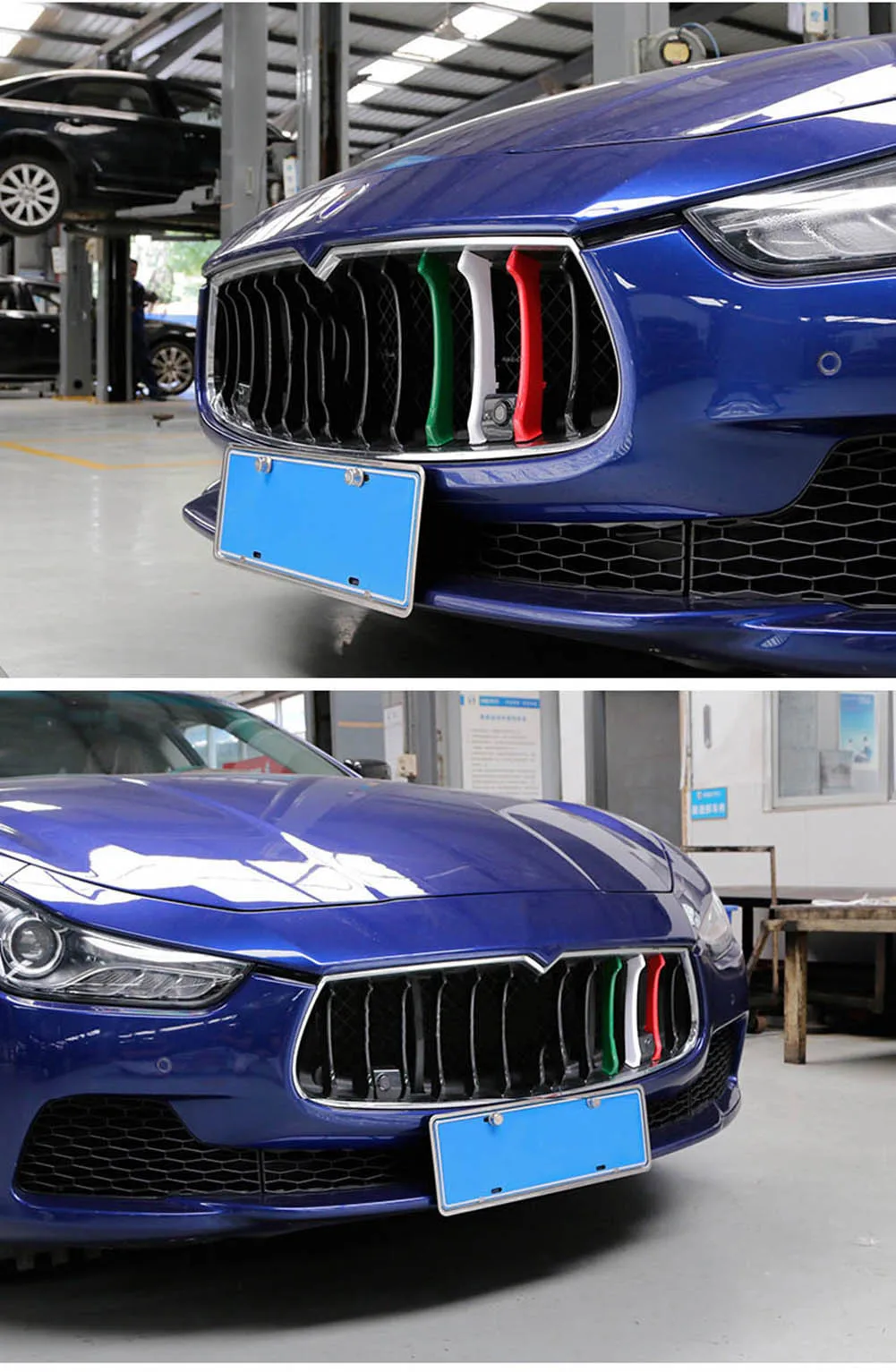 3 шт для передней панели украшение решетки полоски для Maserati Quattroporte 2013 Ghibli Levante