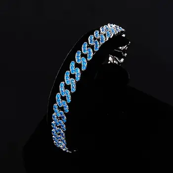 

Europe and America Hip hop Bracelet female copper stainless steel toggle Women Bracelet zircon Hip hop